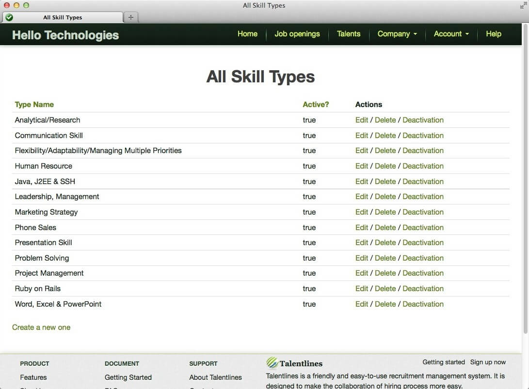 build talent skills model and hierarchy